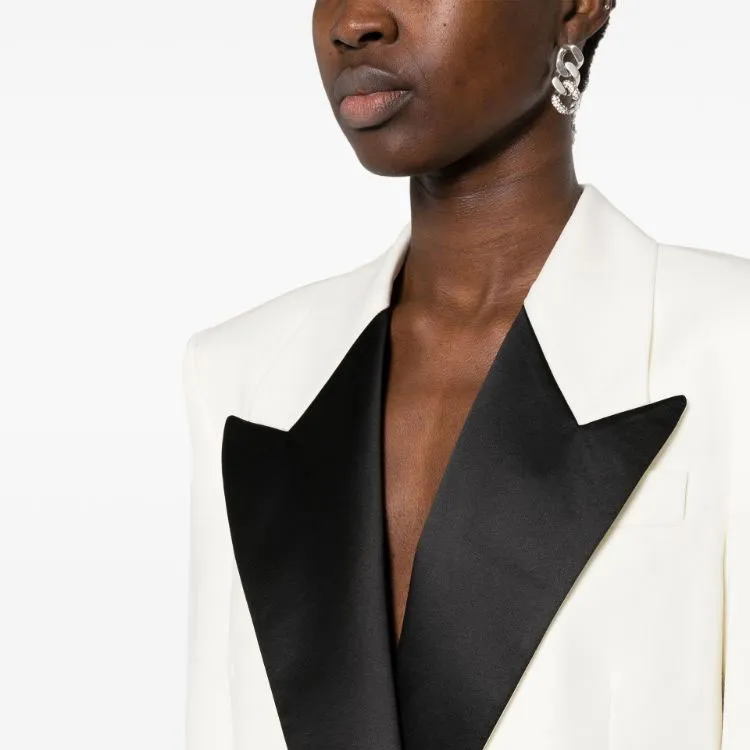 Stella McCartney Contrasting panel Double breasted Blazer-4