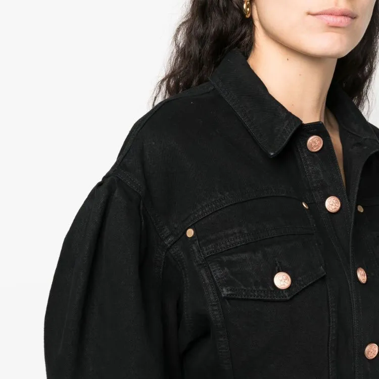 Ulla Johnson Cosette Cropped Denim Jacket-4