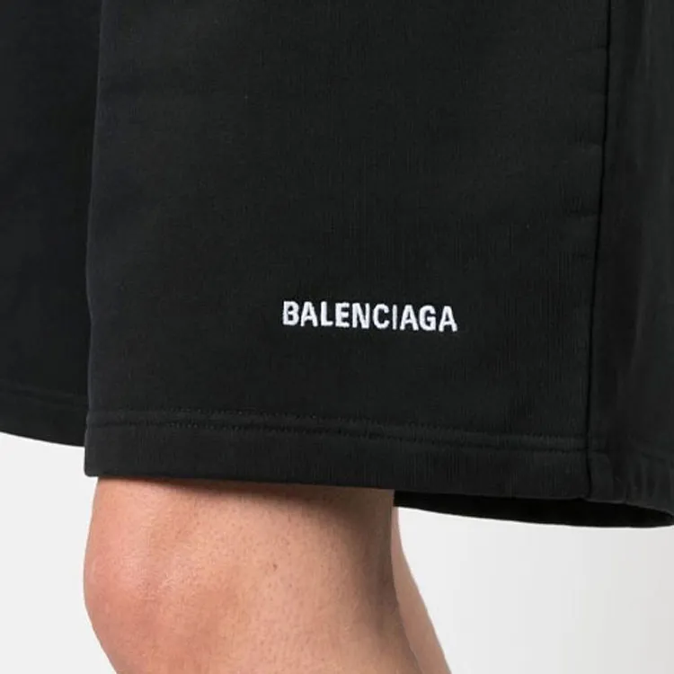 Balenciaga SS22 Casual Shorts Loose Fit Style Women's Black-4