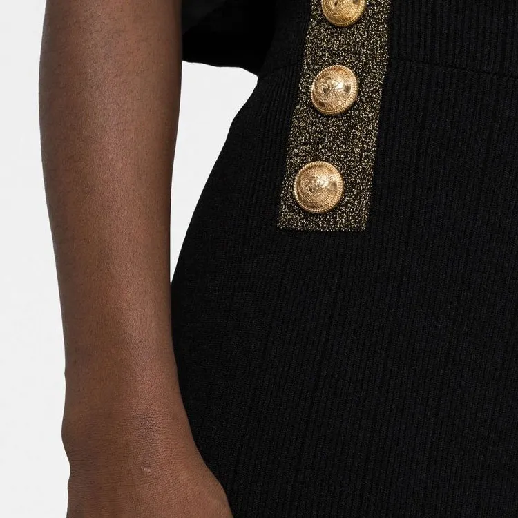 BALMAIN Button embellished Stirrup Leggings-5