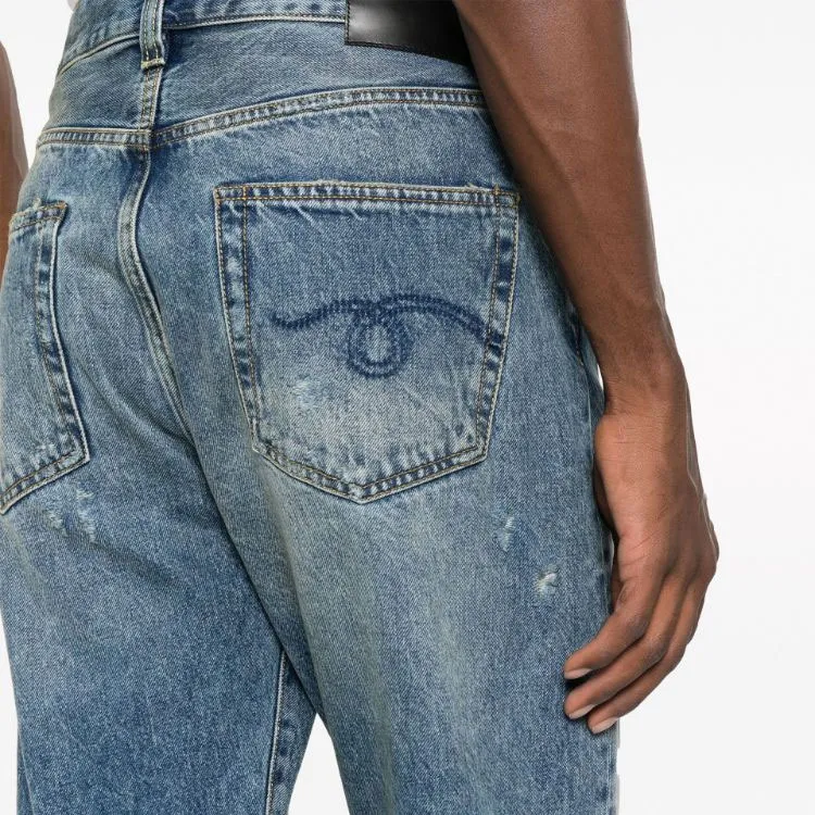 R13 Distressed Straight-leg Jeans-4
