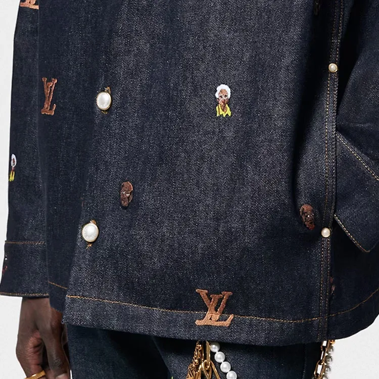 LOUIS VUITTON Embroidered Denim Overshirt Henry Taylor-4