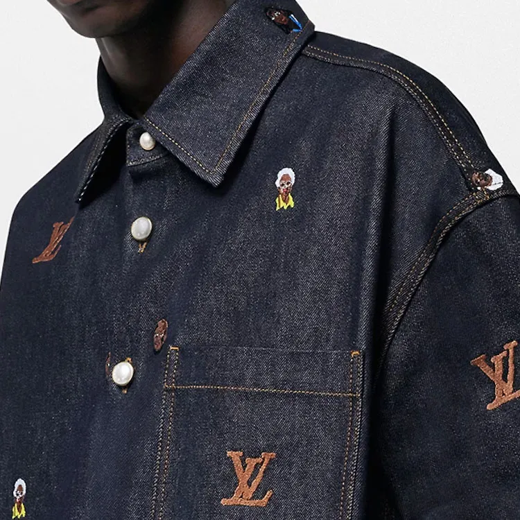 LOUIS VUITTON Embroidered Denim Overshirt Henry Taylor-1
