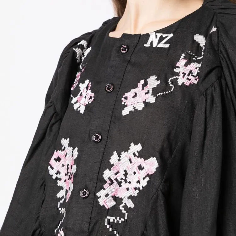 NATASHA ZINKO Geometric embroidered Midi Dress-4
