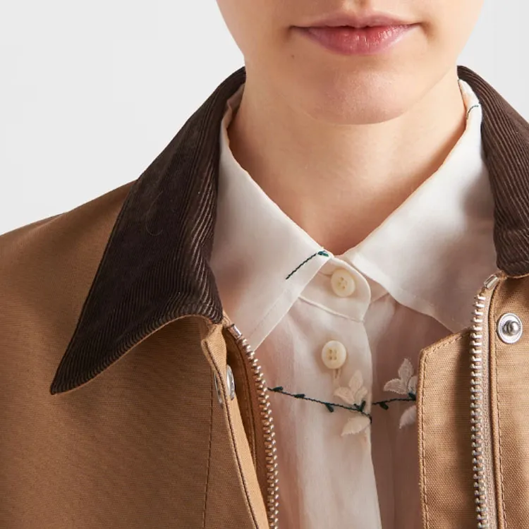 PRADA Triangle logo Canvas Blouson Jacket-3
