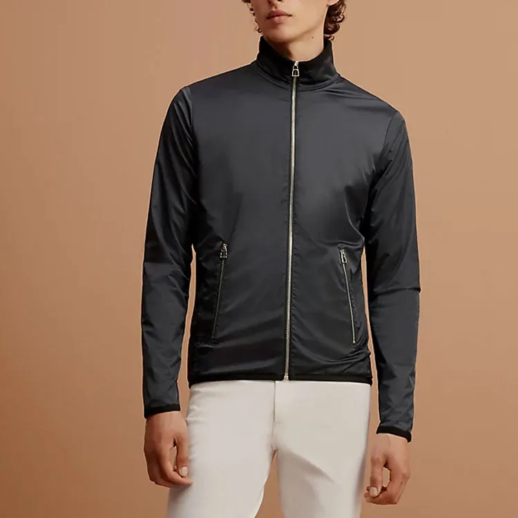 HERMES Jackets Coats Men's Navy Blue Blue-2