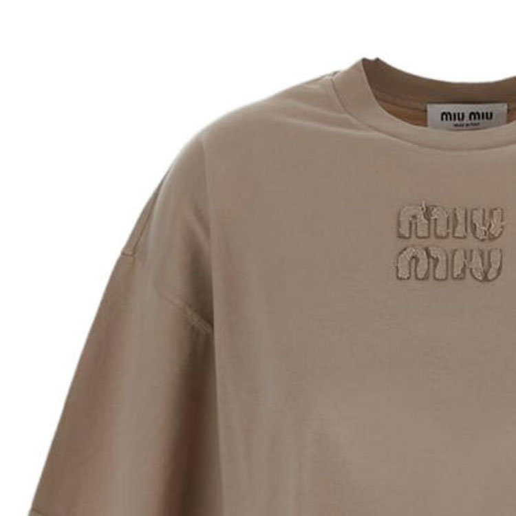 MIU MIU T-Shirts Women's Khaki - POIZON