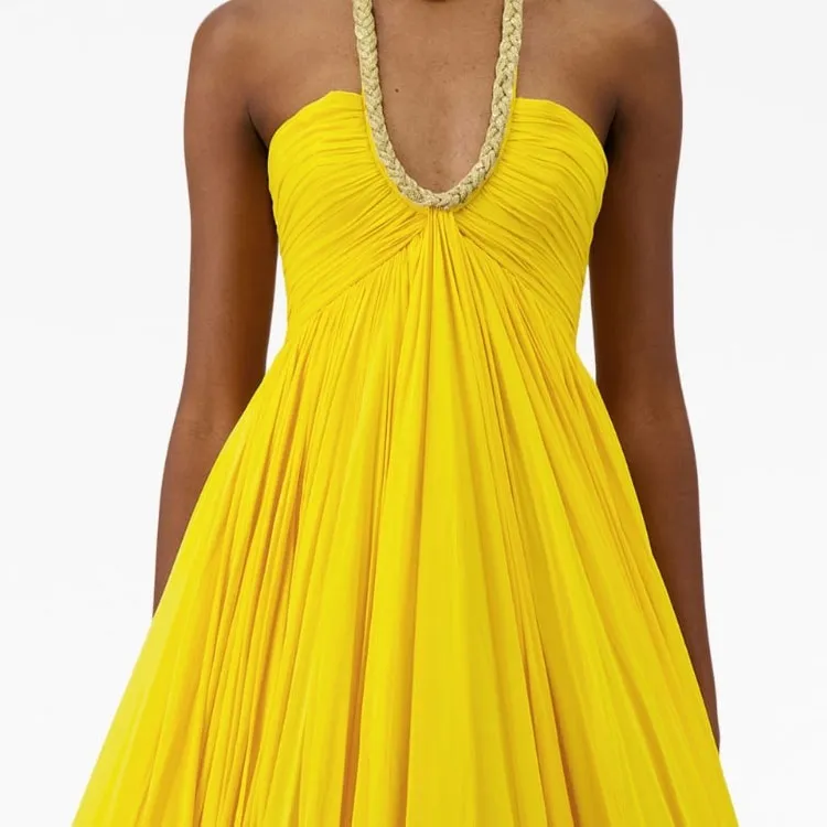 GIAMBATTISTA VALLI Sleeveless Dress Women's Sunflower Yellow-3