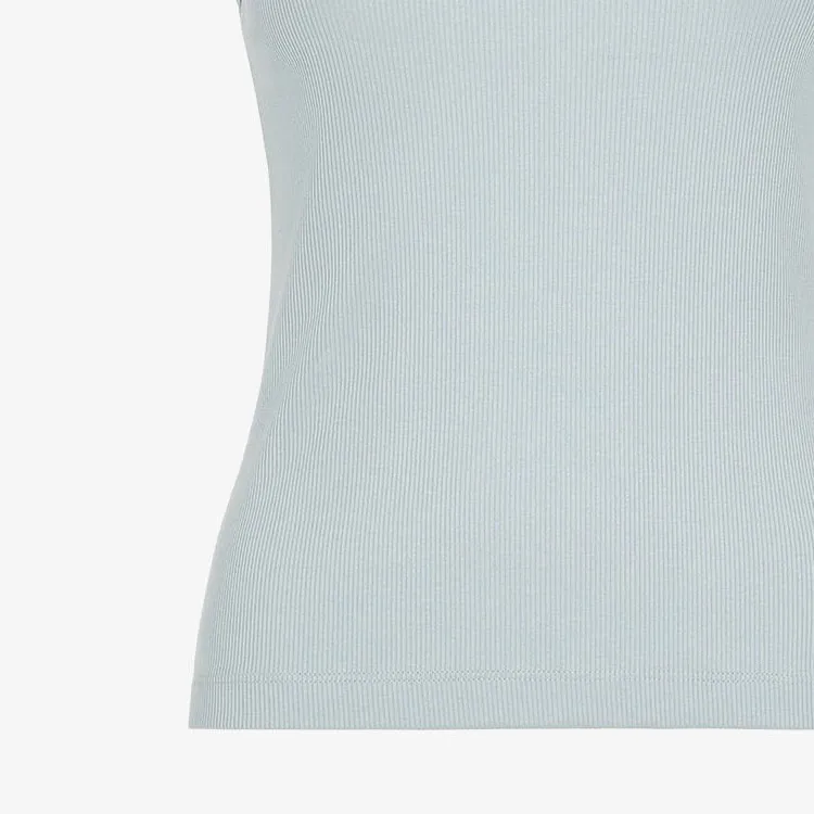 FENDI Logo Embroidered Knitted Tank Top-4