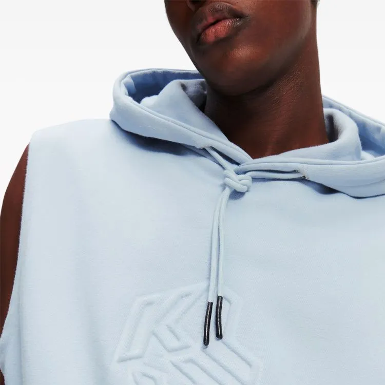 KARL LAGERFELD / Karl Lagerfeld Jeans Monogram embroidered Sleeveless Hoodie-4