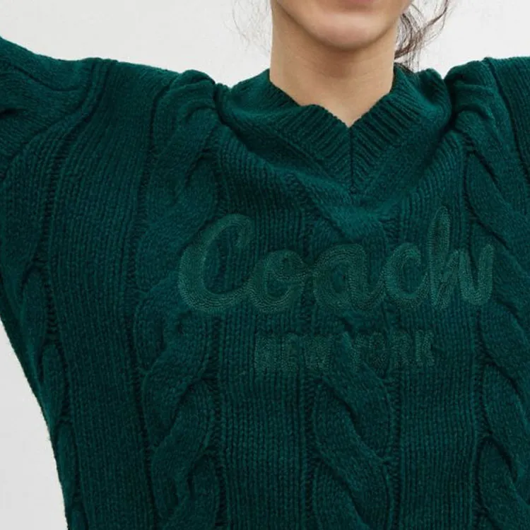 COACH Sweaters Unisex Green-3