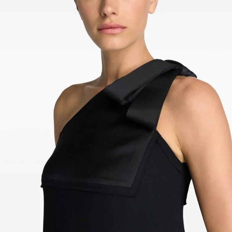 St. John Satin-crepe One-shoulder Gown-1