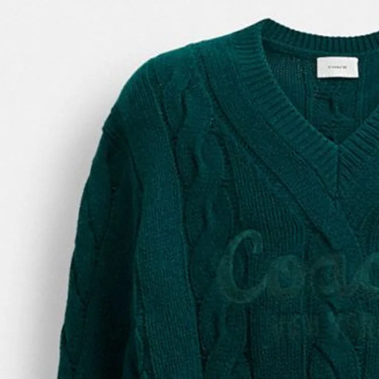 COACH Sweaters Unisex Green-4