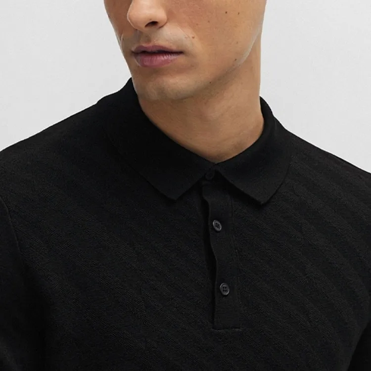 HUGO BOSS Collarless Virgin Wool blend Top-5