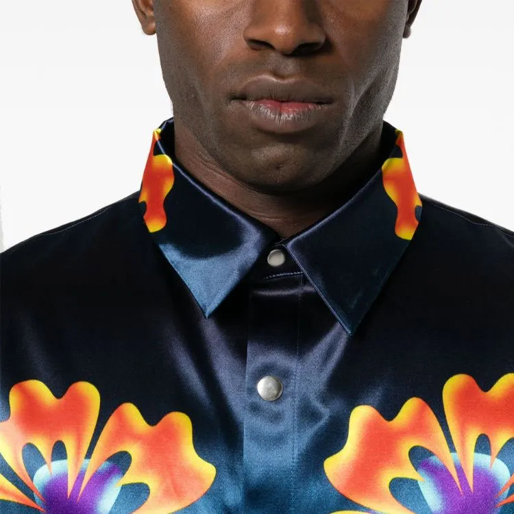 BLUEMARBLE Studded Hibiscus Short Sleeve Shirt-4