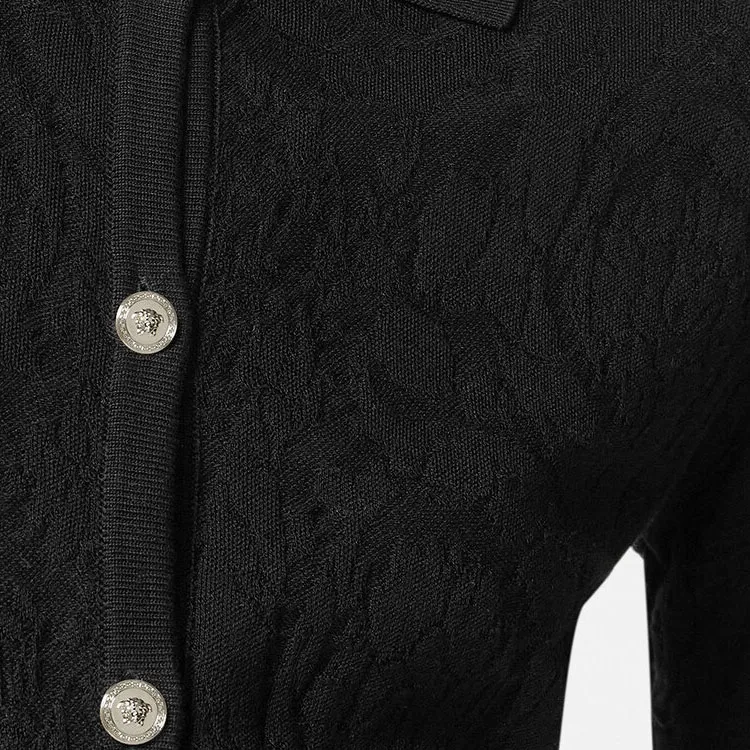 VERSACE Medusa Head buttons Knitted Dress-5