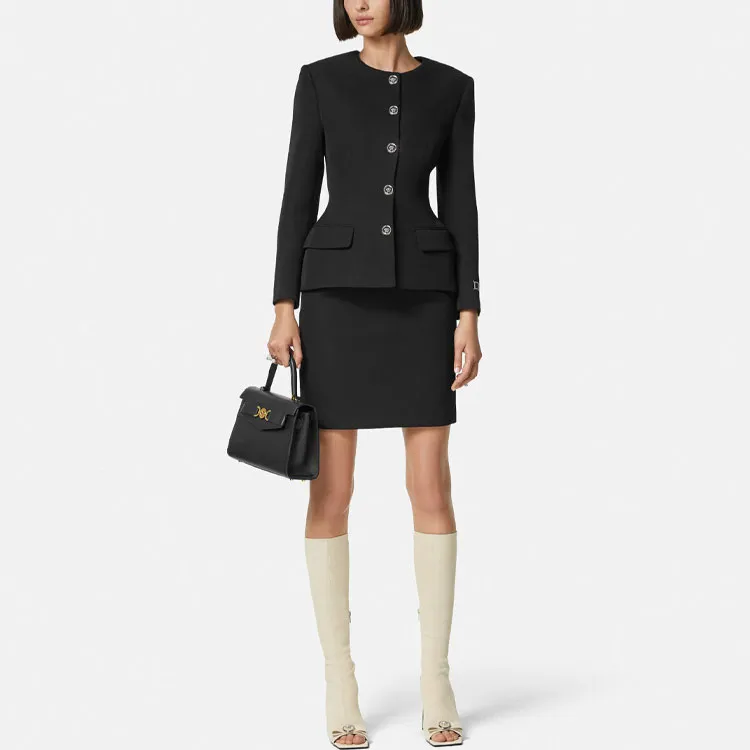 VERSACE SS24 Casual Short Skirts Women's Black-1