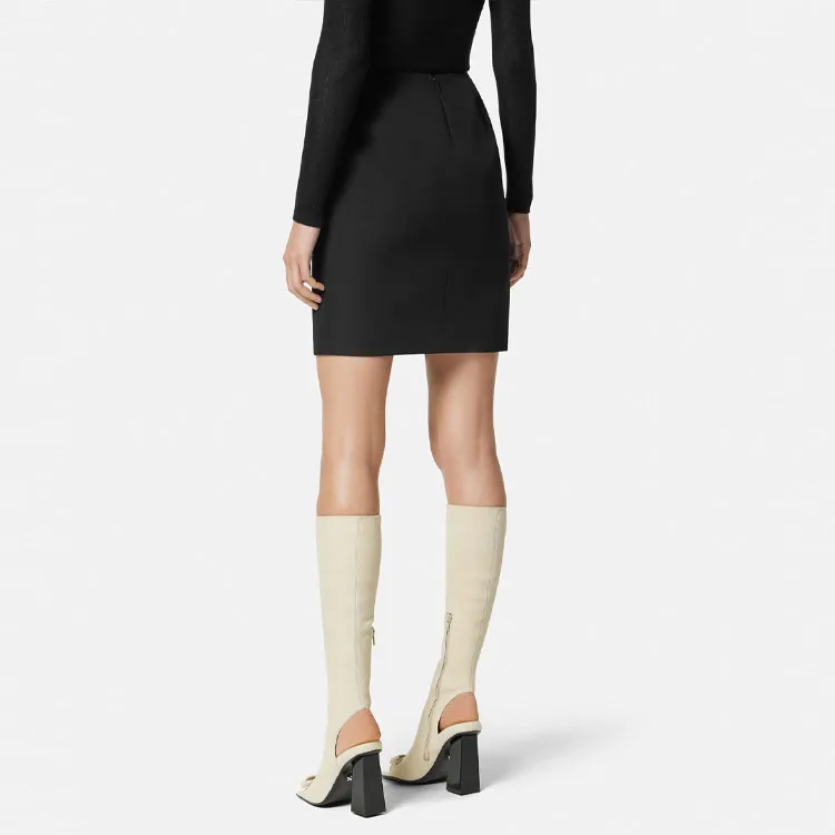 VERSACE SS24 Casual Short Skirts Women's Black-3