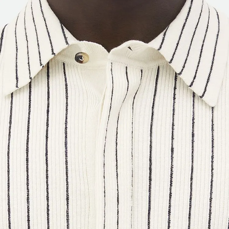Bottega Veneta Pinstripe Knitted Shirt-6