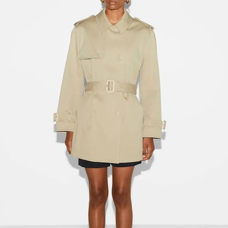GUCCI Belted Button-Up Trench Coat-2