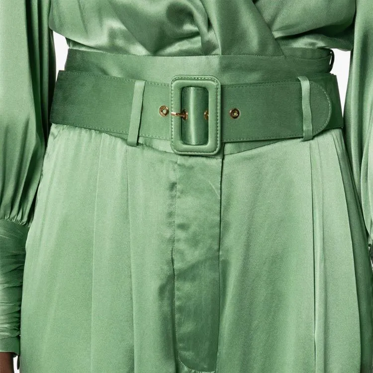 Zimmermann Silk Pleated Straight Trousers-4