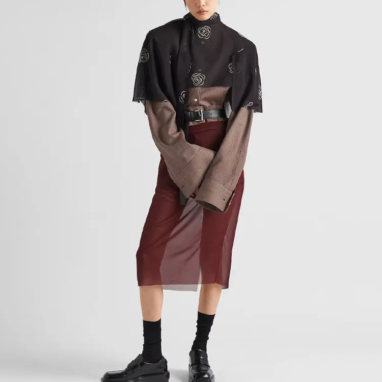 PRADA SS24 Crop Tops Women's Black-1