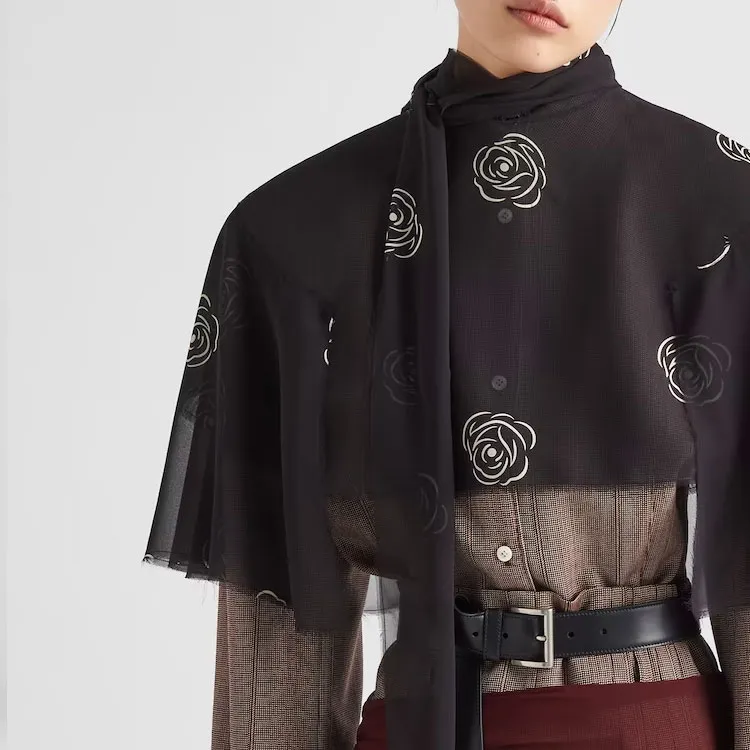 PRADA SS24 Crop Tops Women's Black-5
