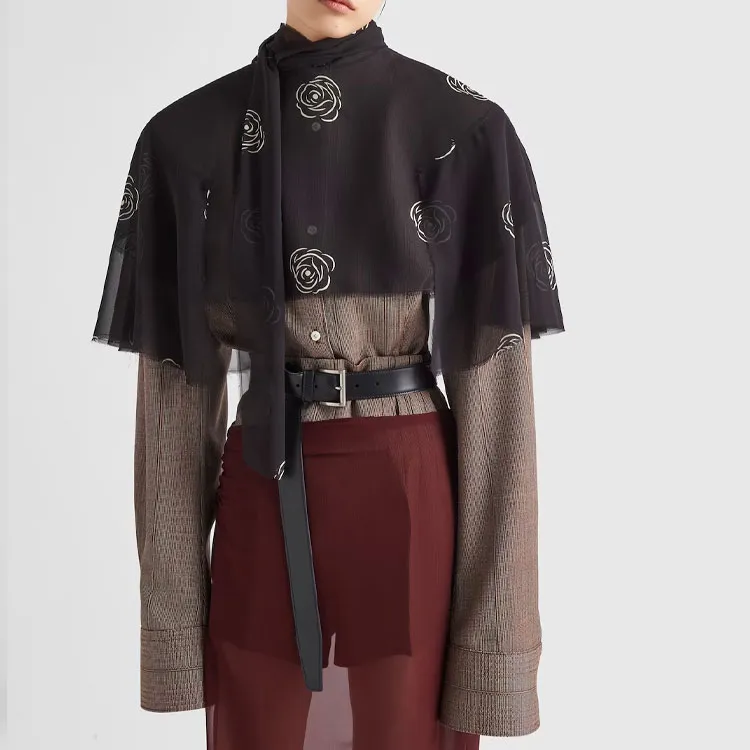 PRADA SS24 Crop Tops Women's Black-2