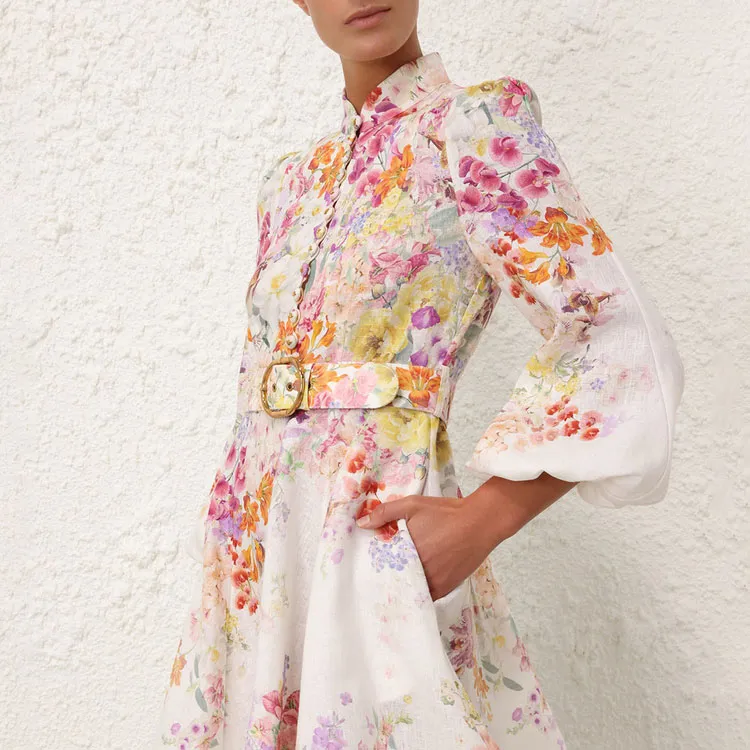 Zimmermann Natura Buttoned Mini Dress-4