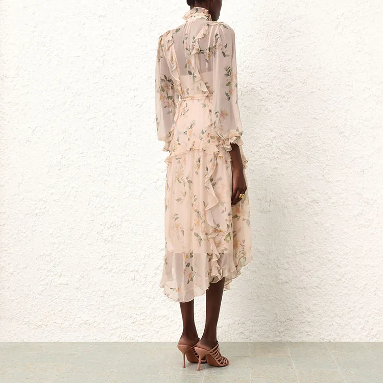 Zimmermann SS24 Long Sleeved Dresses Women's Coral-2