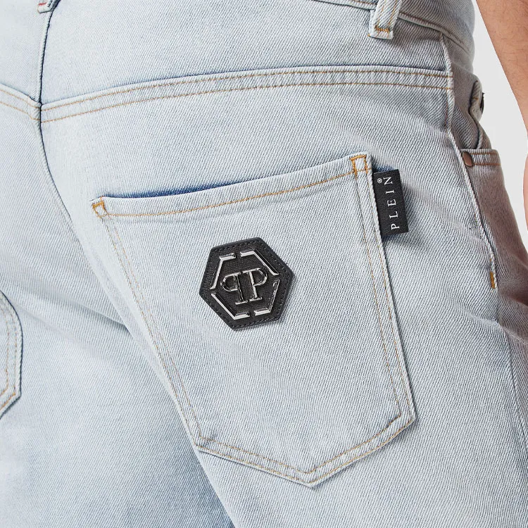 PHILIPP PLEIN Mid rise Cropped Jeans-4