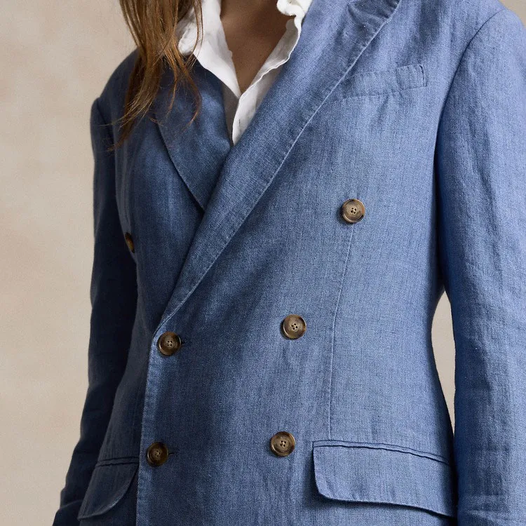 Polo Ralph Lauren SS24 Business Suit Coat Women's Blue-4