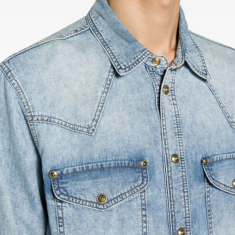 VERSACE JEANS COUTURE Western style Denim Shirt-4