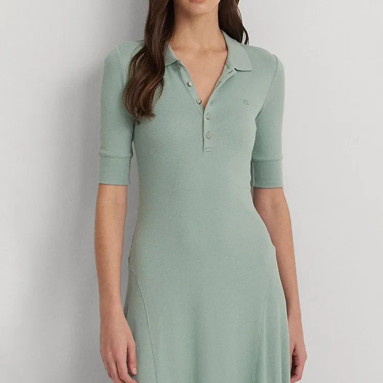 Polo Ralph Lauren SS24 Short Sleeved Dress Women's Green-3