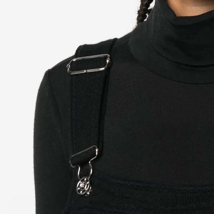 Barrie Cotton cashmere Denim Dungarees-4