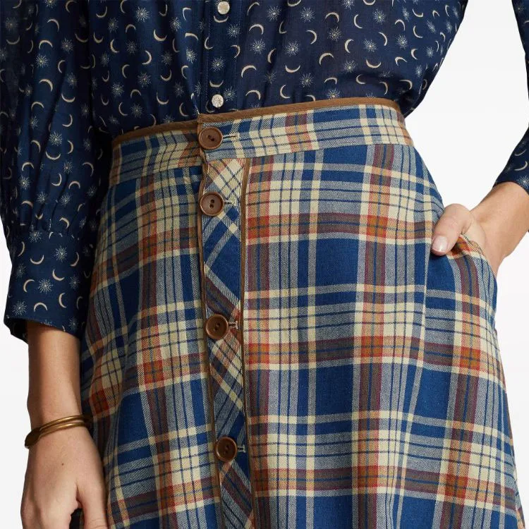 Polo Ralph Lauren Sadie Cotton linen Blend Skirt-4