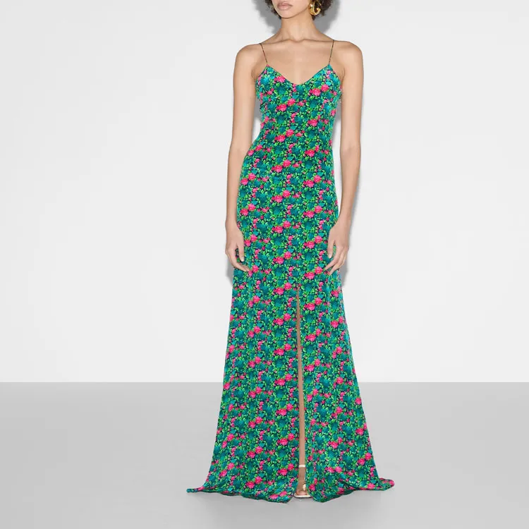 GUCCI Slip Dresses Women's Green-1