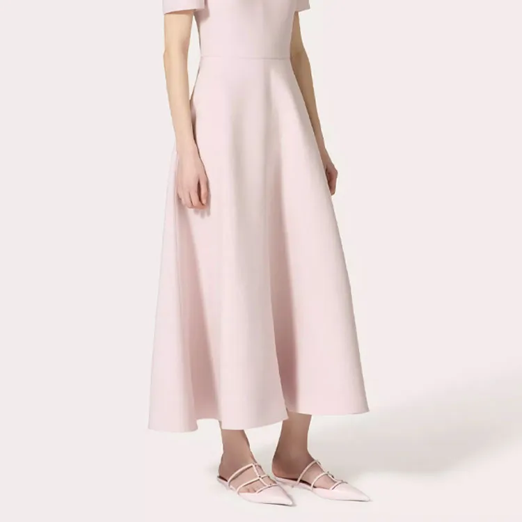 Valentino Garavani Short-Sleeved Flared Midi Dress-6
