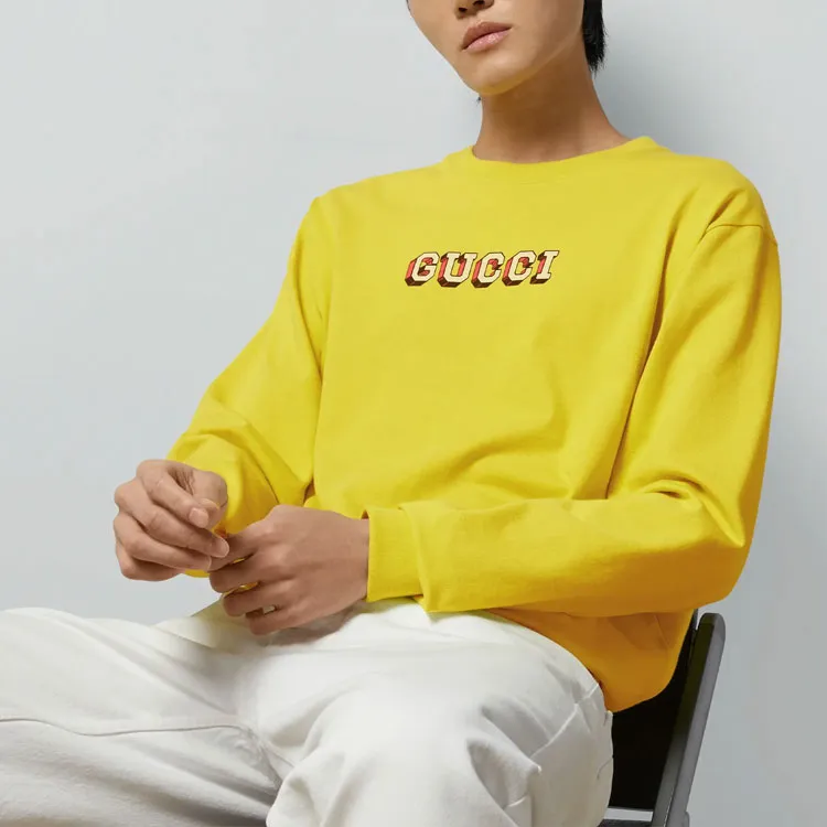 GUCCI T Shirts Men Yellow-3