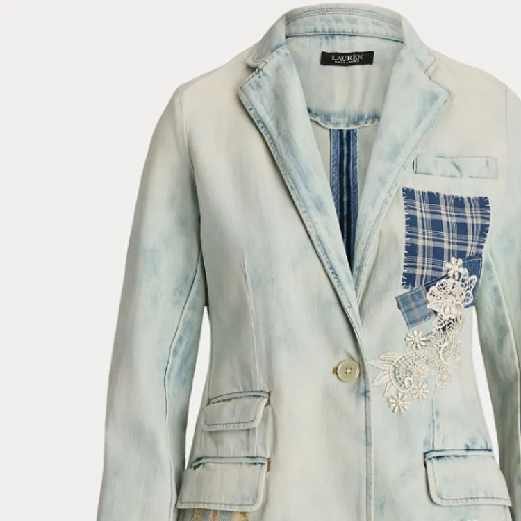 Polo Ralph Lauren SS24 Business Suit Coat Women's Light Blue-4