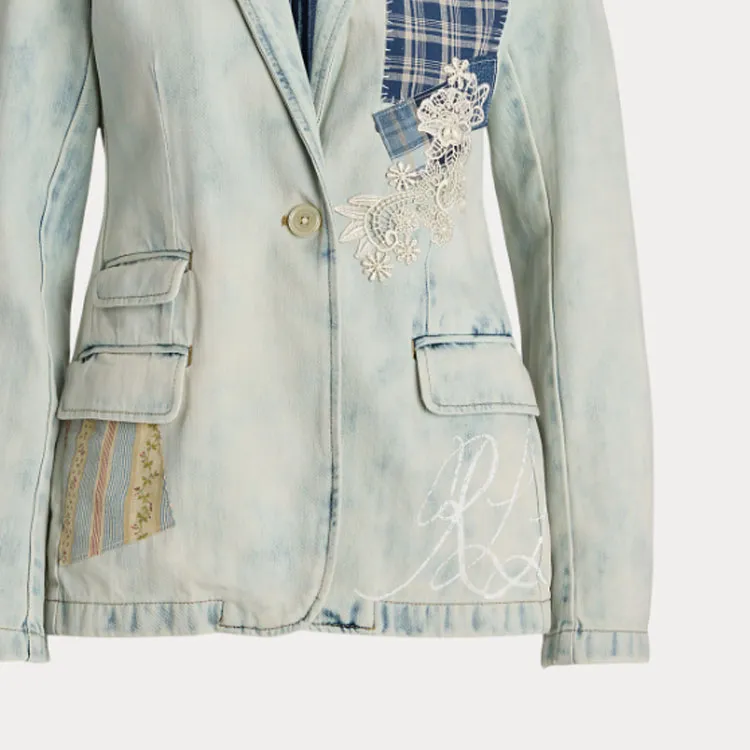 Polo Ralph Lauren SS24 Business Suit Coat Women's Light Blue-5