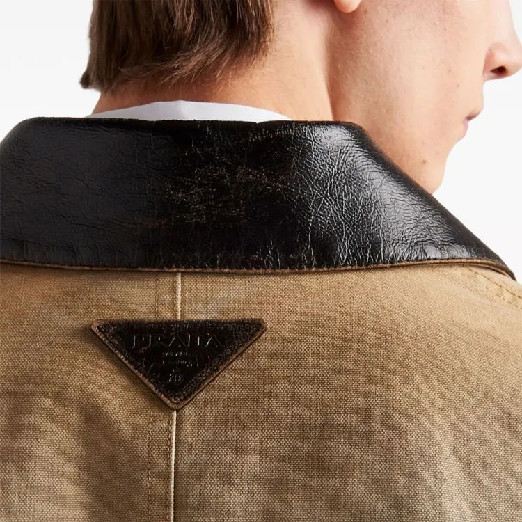 PRADA SS24 Denim Jacket Men's Sandy Beige-4