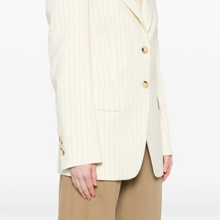SportMax Striped Single Breasted Jacket-5