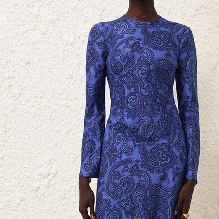 Zimmermann Paisley Print Backless Dress-4