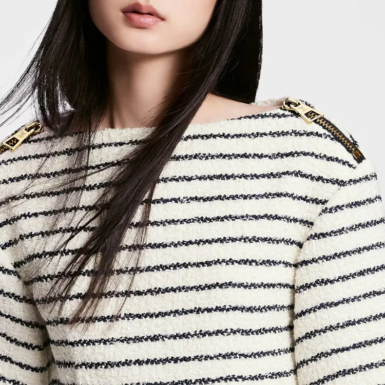LOUIS VUITTON Striped Tweed Dress-2