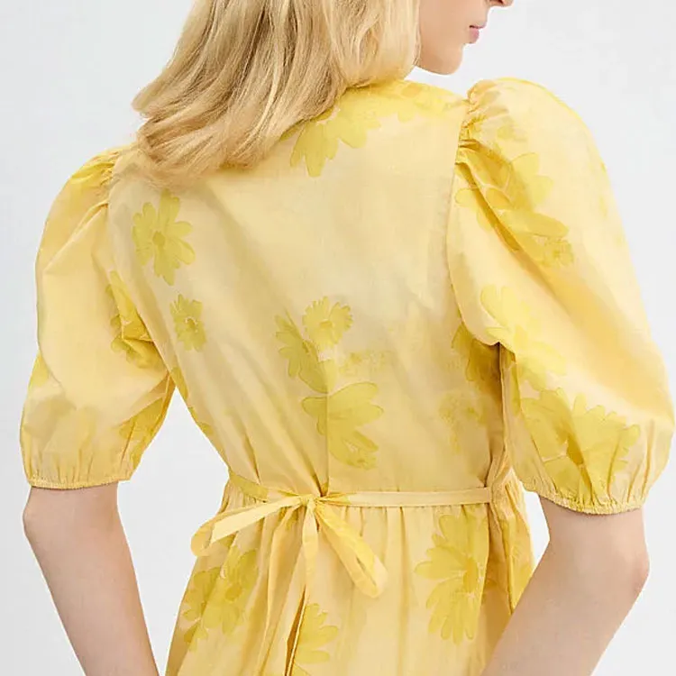COACH SS24 Short Sleeved Dress Women's Yellow-3