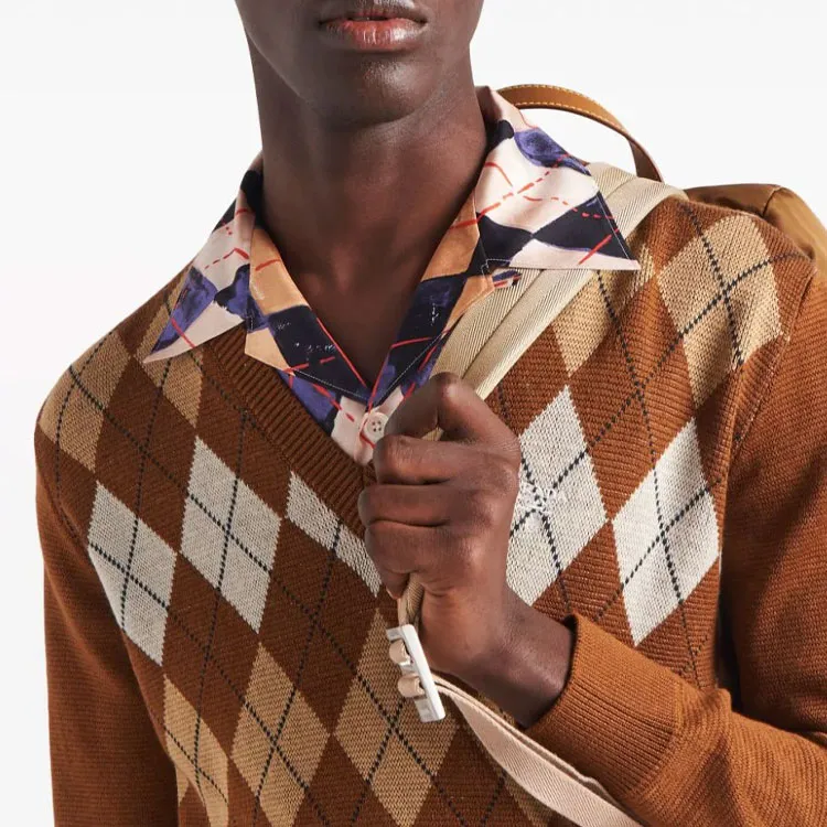 PRADA Sweaters Men Brown-4