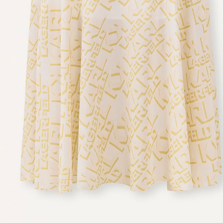 KARL LAGERFELD SS24 Casual Long Skirt Women's Yellow-5