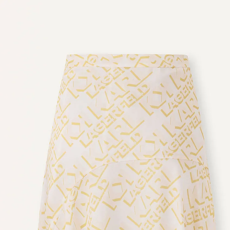 KARL LAGERFELD SS24 Casual Long Skirt Women's Yellow-4