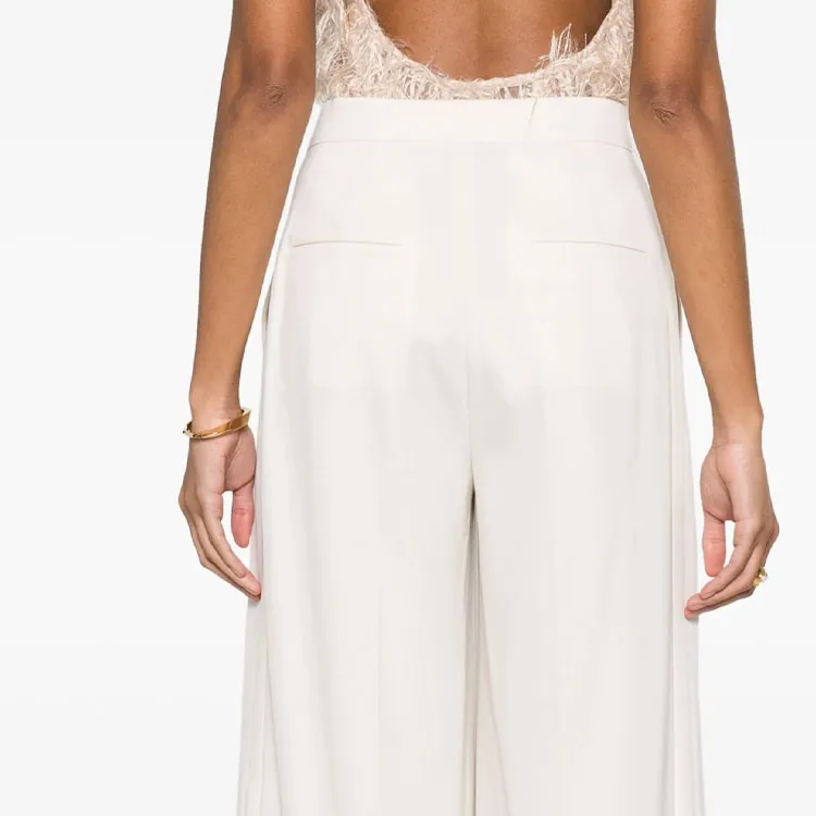 MaxMara High waist Wide leg Pleated Trousers-5